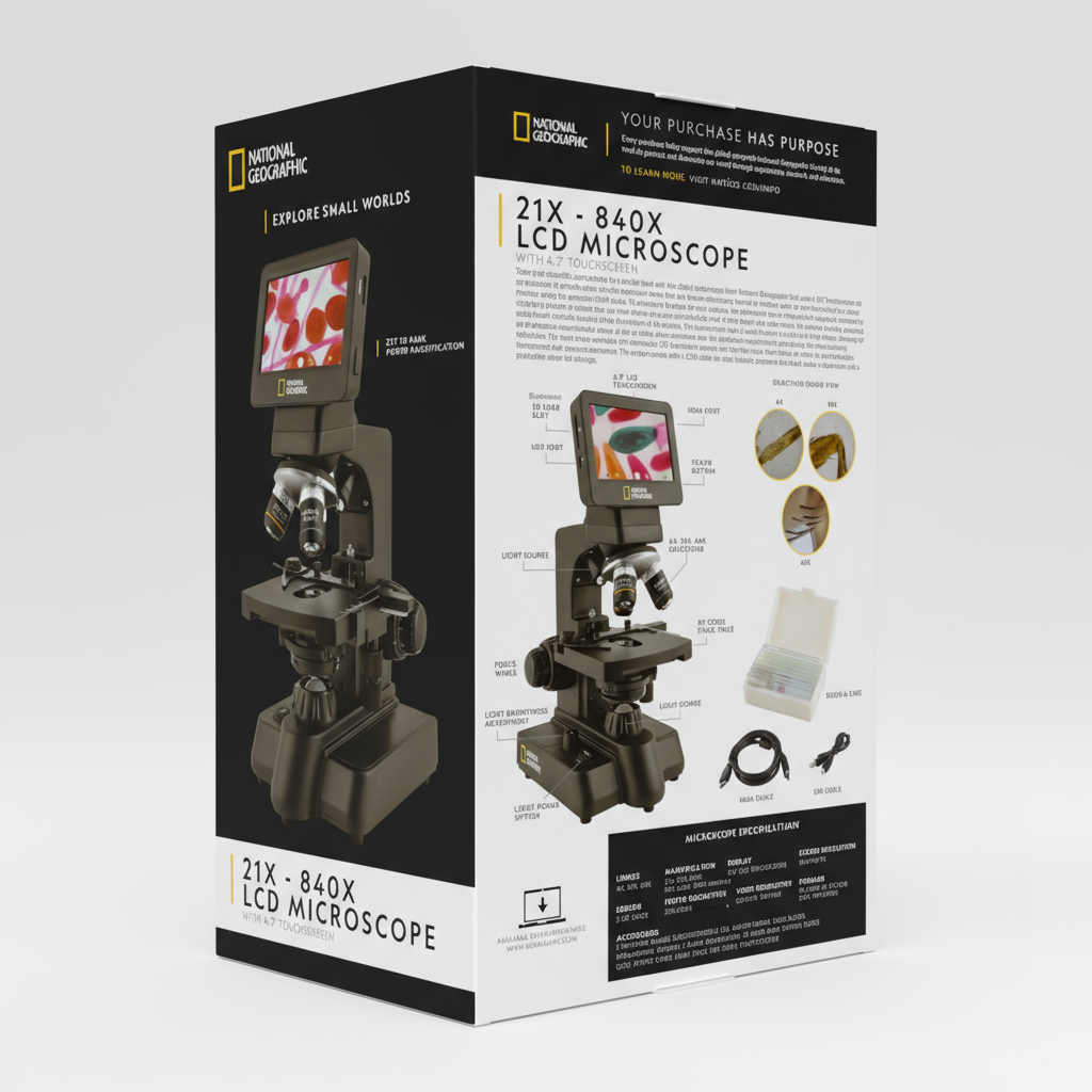 Microscopio LCD National Geographic 40x-1600x