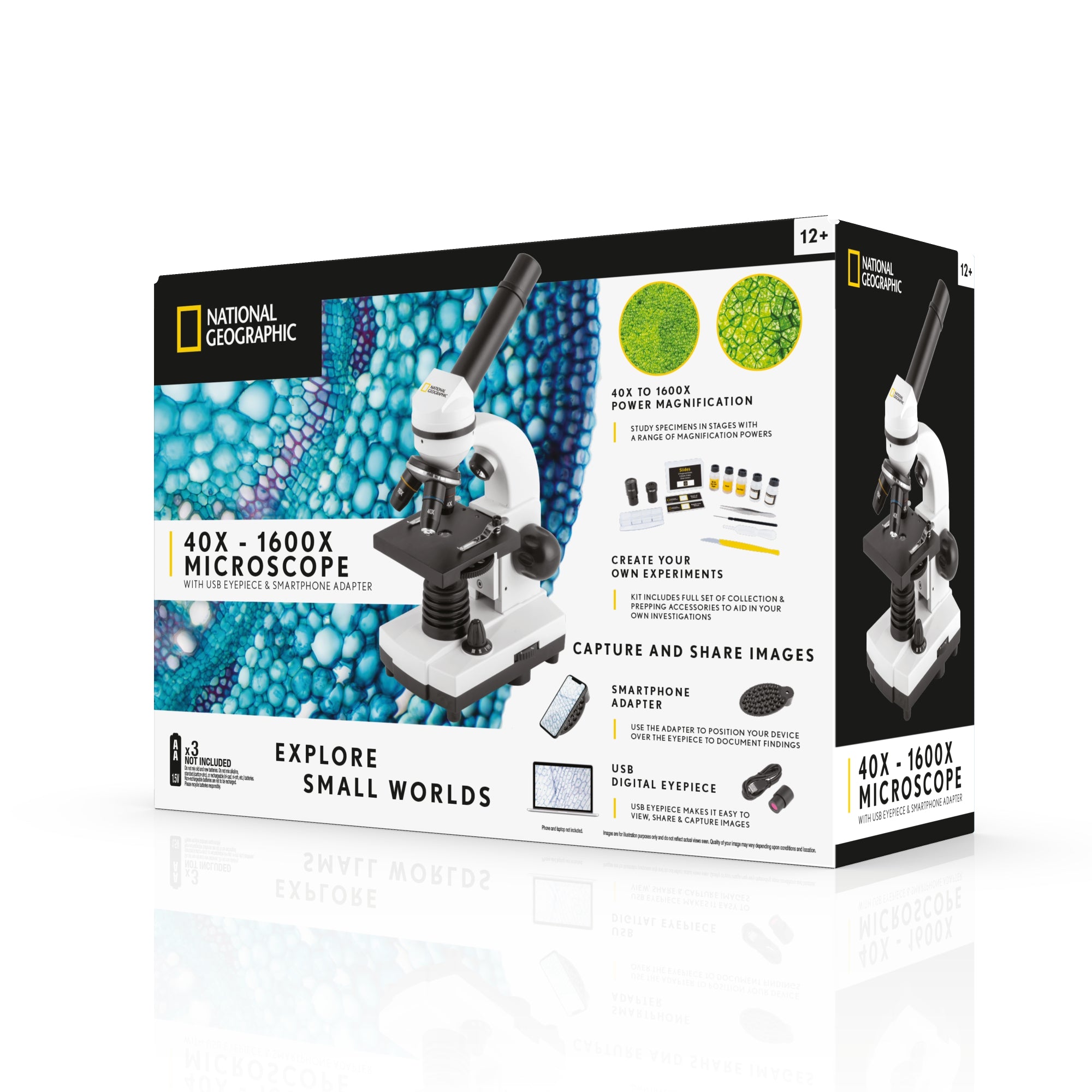 国家地理40x-1600x带有USB目镜的显微镜