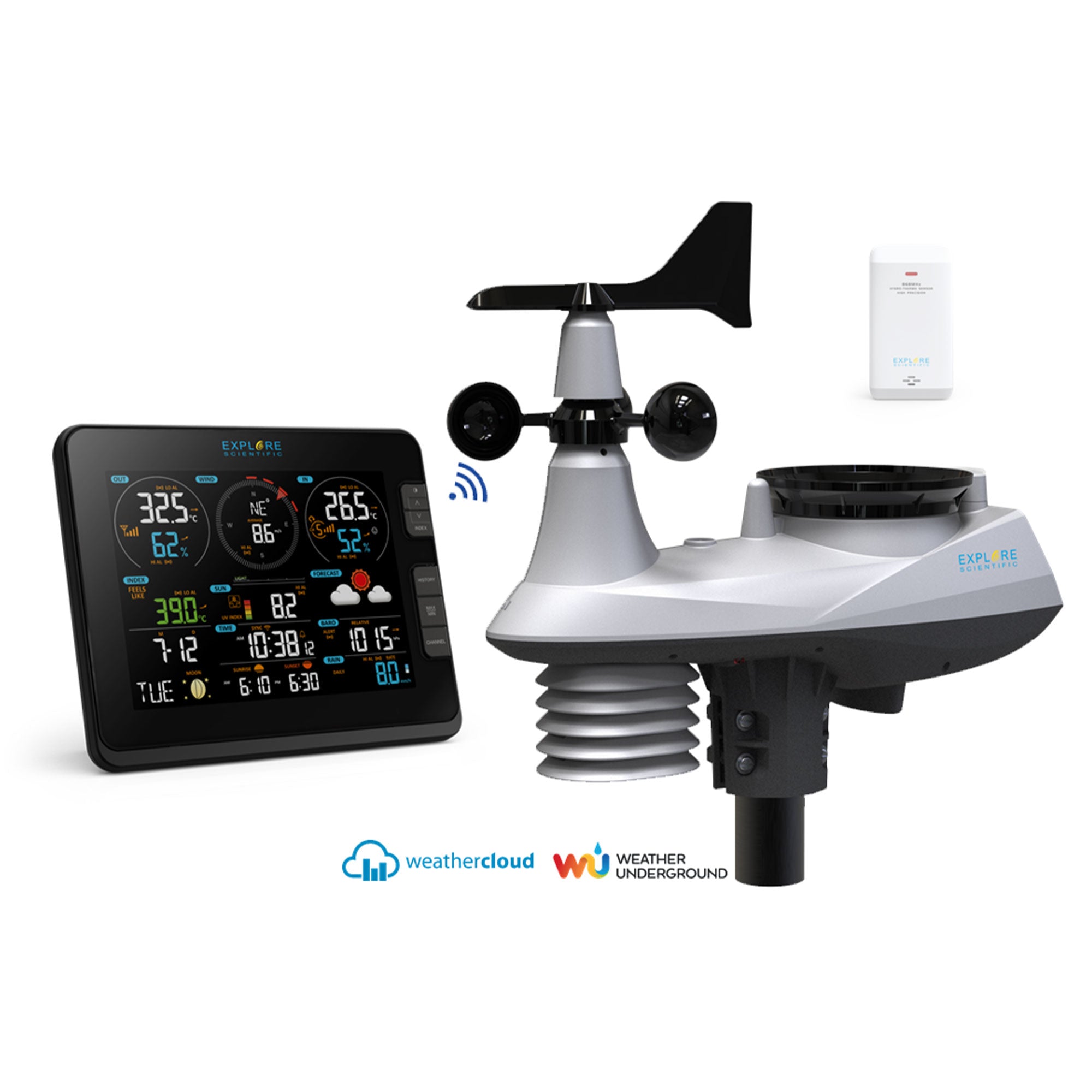 Explore Scientific 7-in-1 WiFi Professional Weather Station with Weather Underground - WSX3001