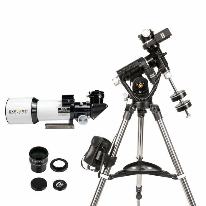 Esplora Scientific ED80 Essential Series Telescopio rifrattore a tripletto con spaziatura nell'aria - ES-ED0806-02