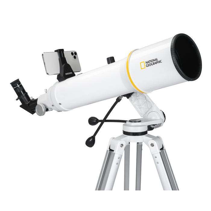 National Geographic Sky Assist 102 - Integrated App-Enabled 102 mm Astronomy Telescope with Adjustable Slow-Motion Mount