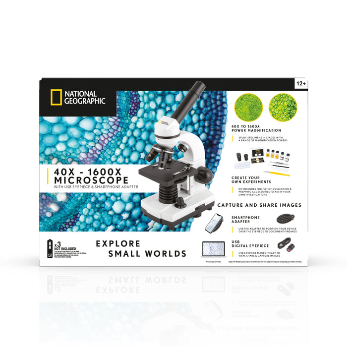 National Geographic 40X-1600X Microscopio con ocular USB